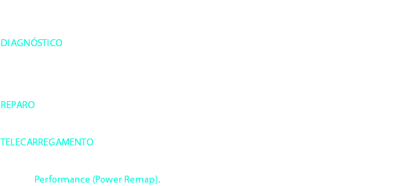 A ECU, também chamada de Módulo da Injeção Eletrônica ou Unidade de Controle do Motor, é um pequeno computador que controla como o motor deve funcionar. DIAGNÓSTICO A causa da queima de um módulo, é sempre algum curto na instalação, ou sensores ou atuadores ou bobinas com defeito. Portanto antes de colocar qualquer outra peça no carro, é importante descobrir a origem do defeito. REPARO Fazemos o Reparo do seu módulo com defeito. TELECARREGAMENTO O Telecarregamento não reprograma seu mapa, apenas sobrescreve este com o mapa original do seu carro, em caso de mal funcionamento da ECU. Leia sobre Remapeamento na área de Performance (Power Remap).